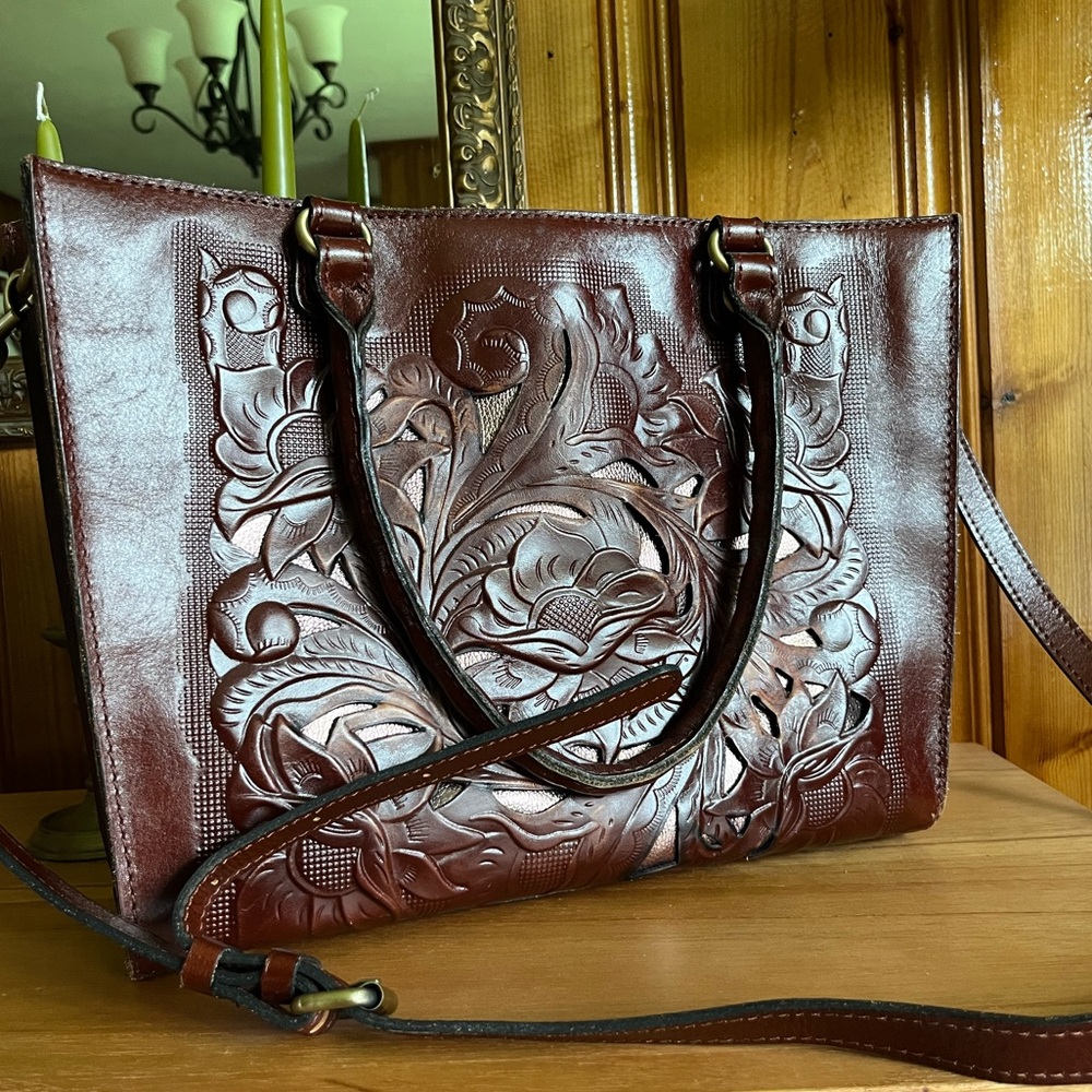 Patricia Nash tooled Tote Purse